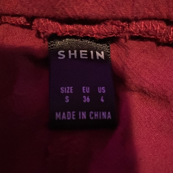 SHEIN size small shorts red/maroon - Picture 2 of 2